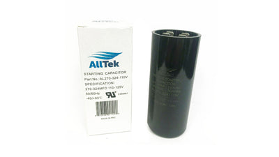 Alltek 270-324 MFD 110-125V Motor Start Capacitor UL Certified image 0