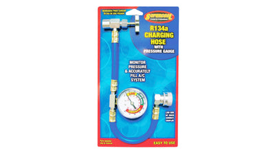 Supercool R134a Charging Hose with Gauge for Piercing Valve Cans image 0