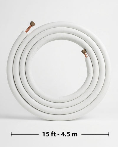 Everwell LS1538 Twin Tube Line Set Insulation Type B 3/8 in 15ft - 1/4 in x 3/8 in