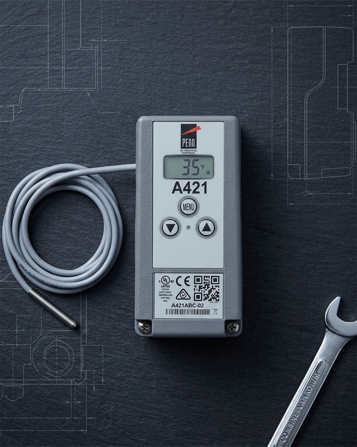 Johnson Controls - PENN A421ABC-02C Series Electronic Temperature Controls with Off-Cycle Defrost