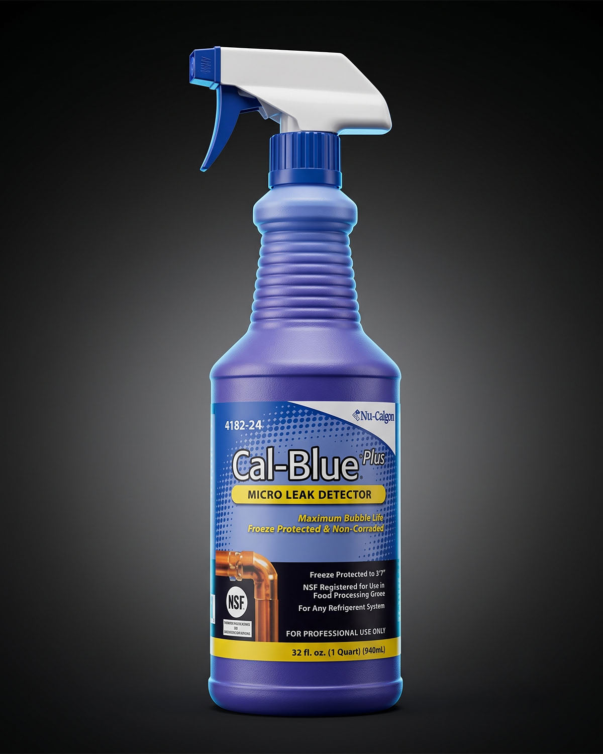 Gas Leak Detector Nu-Calgon Cal-Blue Plus 32 oz β Leak Test Fluid