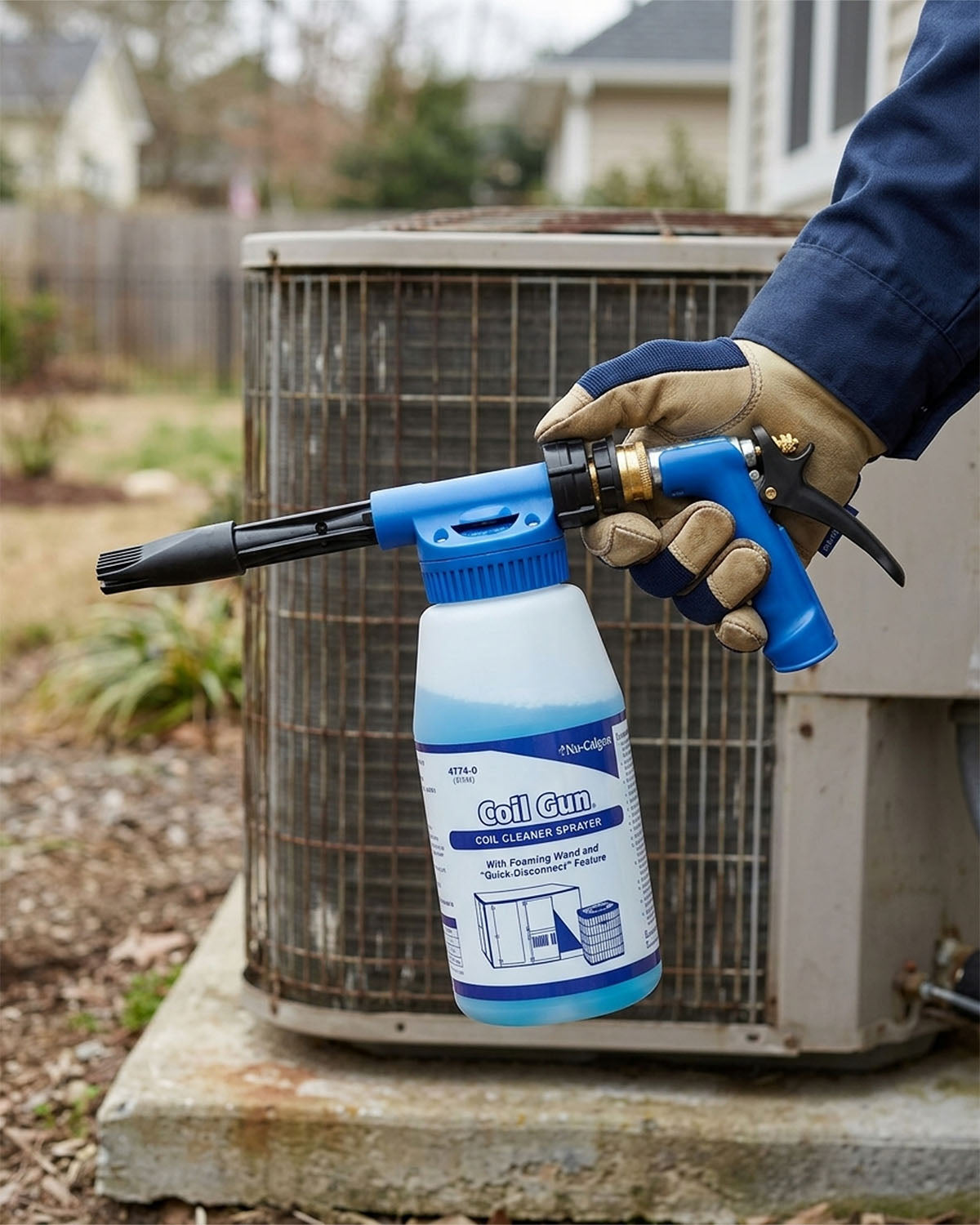Coil Cleaner Sprayer Nu-Calgon 4774-0 Coil Gun 2 qt with 5 Mix Ratios