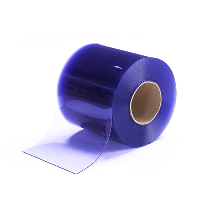 XPS Tech Blue PVC Strip Curtain Roll – 0.080" Thick, Smooth, 150 ft