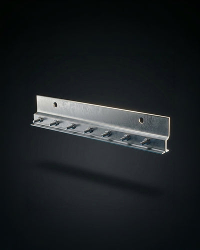 XPS Wall Mount Galvanized Hardware – 50" Rail, 25 Holes, 4 Plates