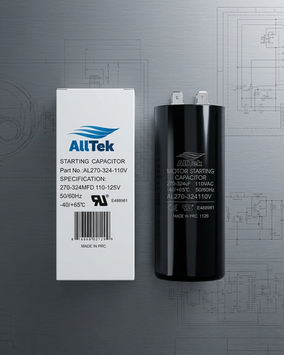 Alltek 270-324 MFD 110-125V Motor Start Capacitor UL Certified