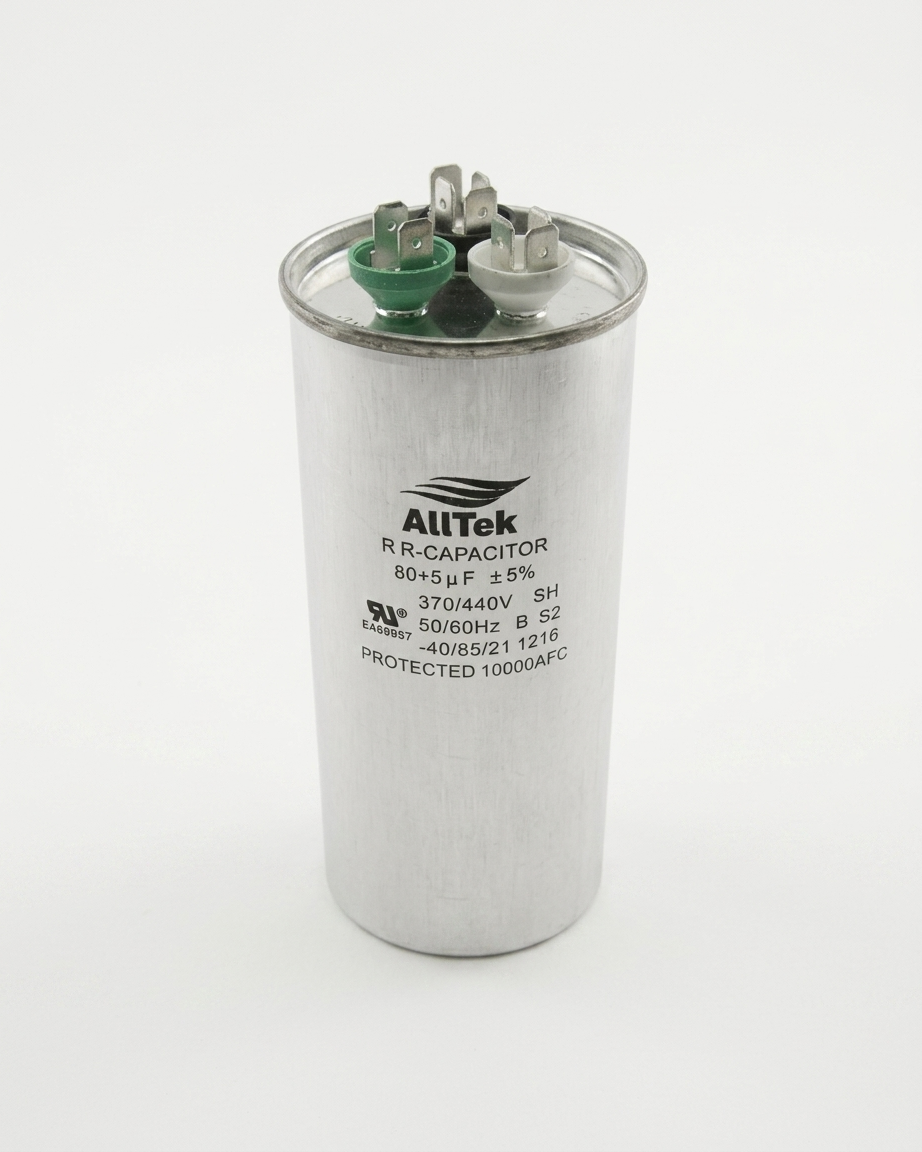 Alltek 80+5uf 370-440V HVAC Dual Round Run Capacitor