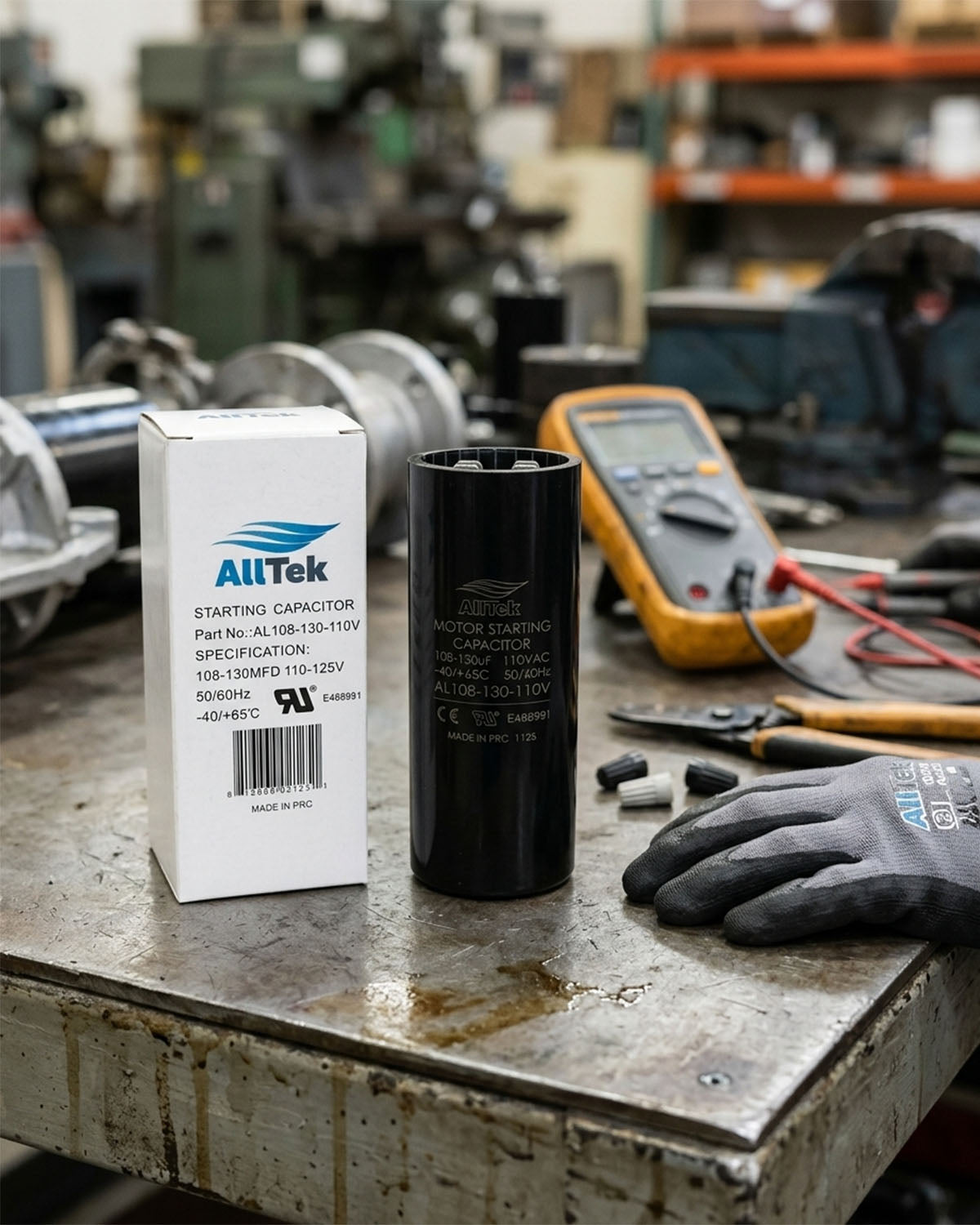 Alltek 108-130 MFD 110/125V UL certified motor start capacitor for HVAC compressors — view 7