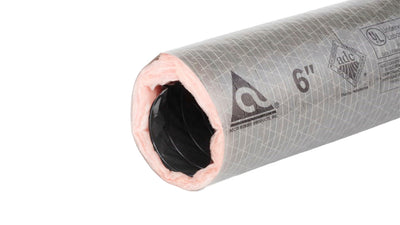ATCO - 13602506 30 Series R6 DUCT 036RF,6"x25 In Core Black Polyester, Jacket Silver image 0