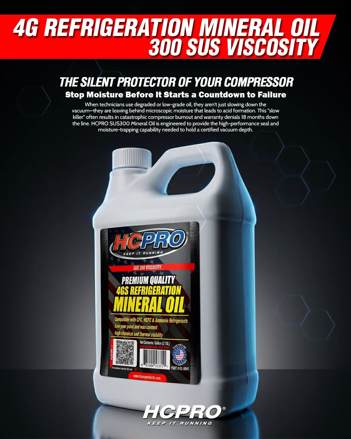 HCPRO 4G Mineral Refrigeration Oil, ISO VG 68 (SUS 300), Heavy-Duty, R22/R502 — view 2