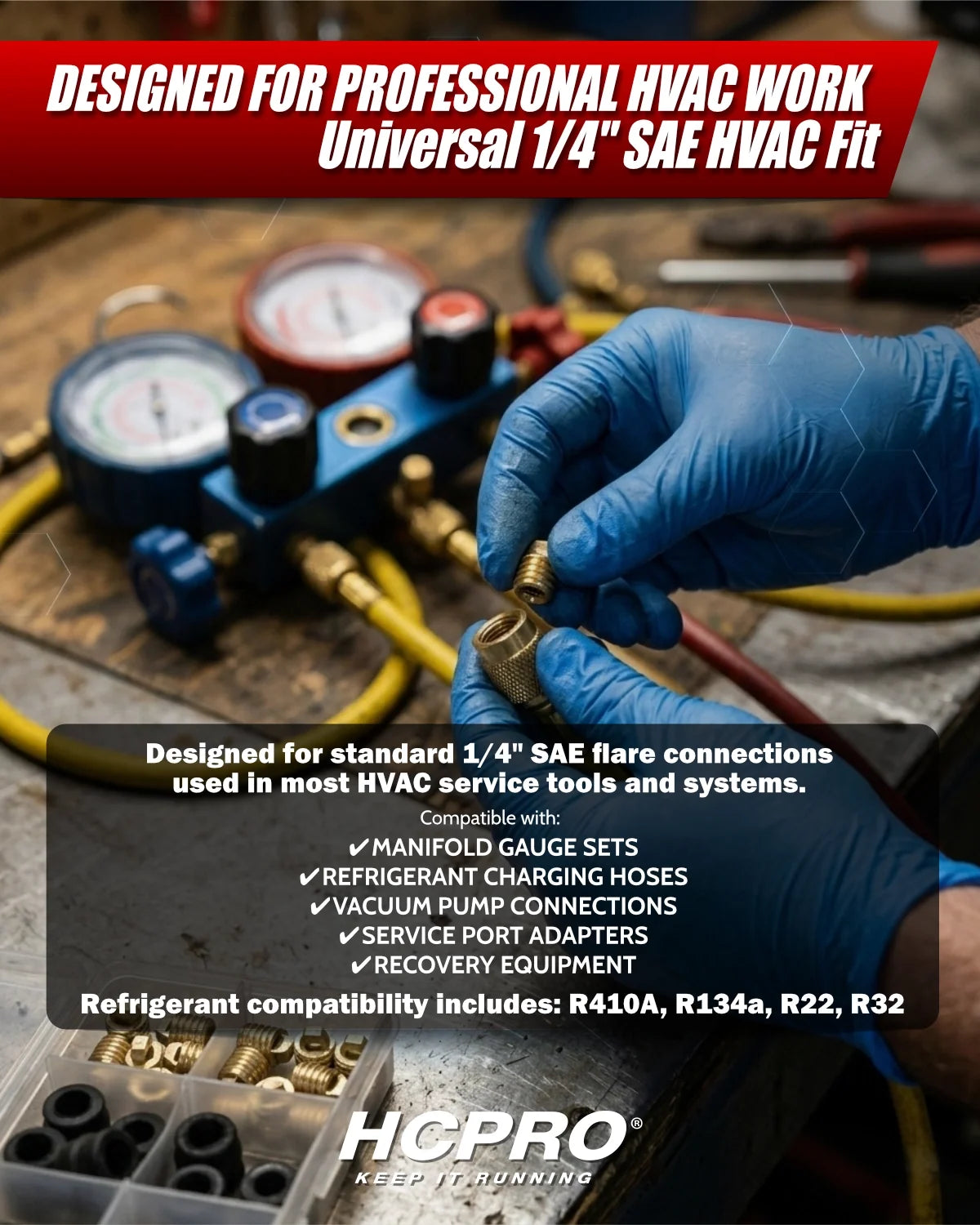 HCPRO HC-GSK14D 1/4" Neoprene Gaskets with Brass Core Depressors – 6 + 6 Kit — view 5