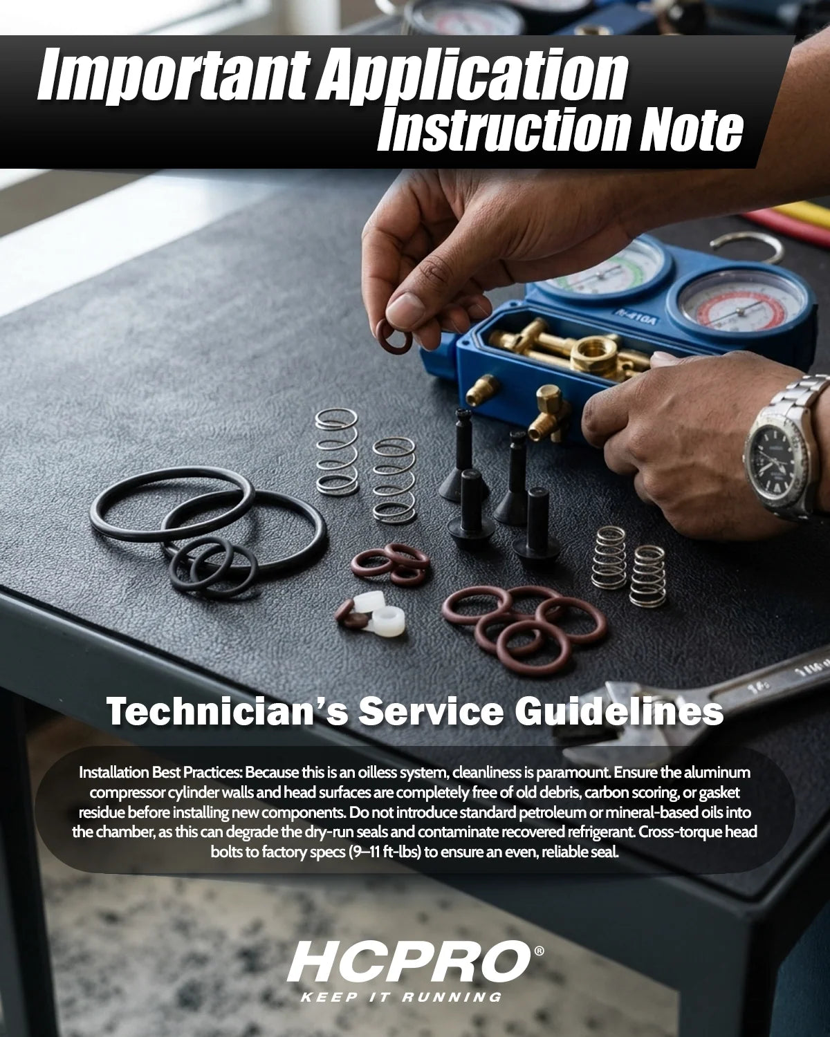 HCTRK21N Oilless Compressor Valve Rebuild Kit with for TRS21/TR21 Recovery Machine image 1 — view 5