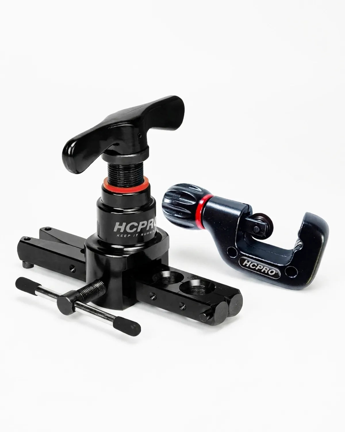 HCPRO HCFTK45 Eccentric Flaring & Tube Cutter Kit – 45° Clutch Flaring Tool, 1/4" to 3/4"