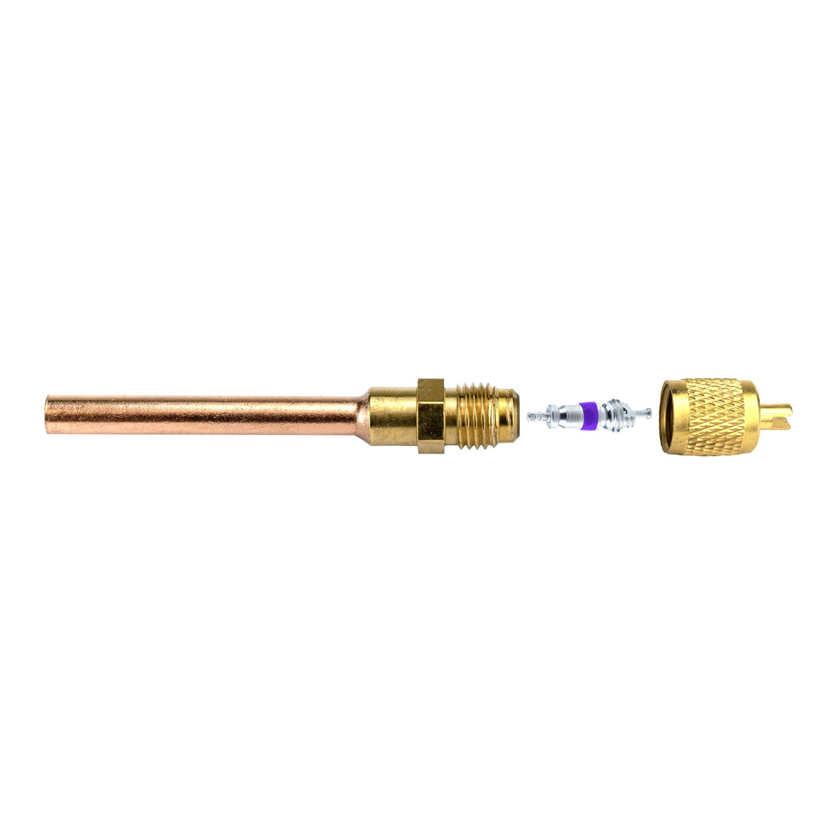 HCPRO RAV1 1/4" SAE High-Pressure Access Valve – R410A, R32, R22, 800 PSI