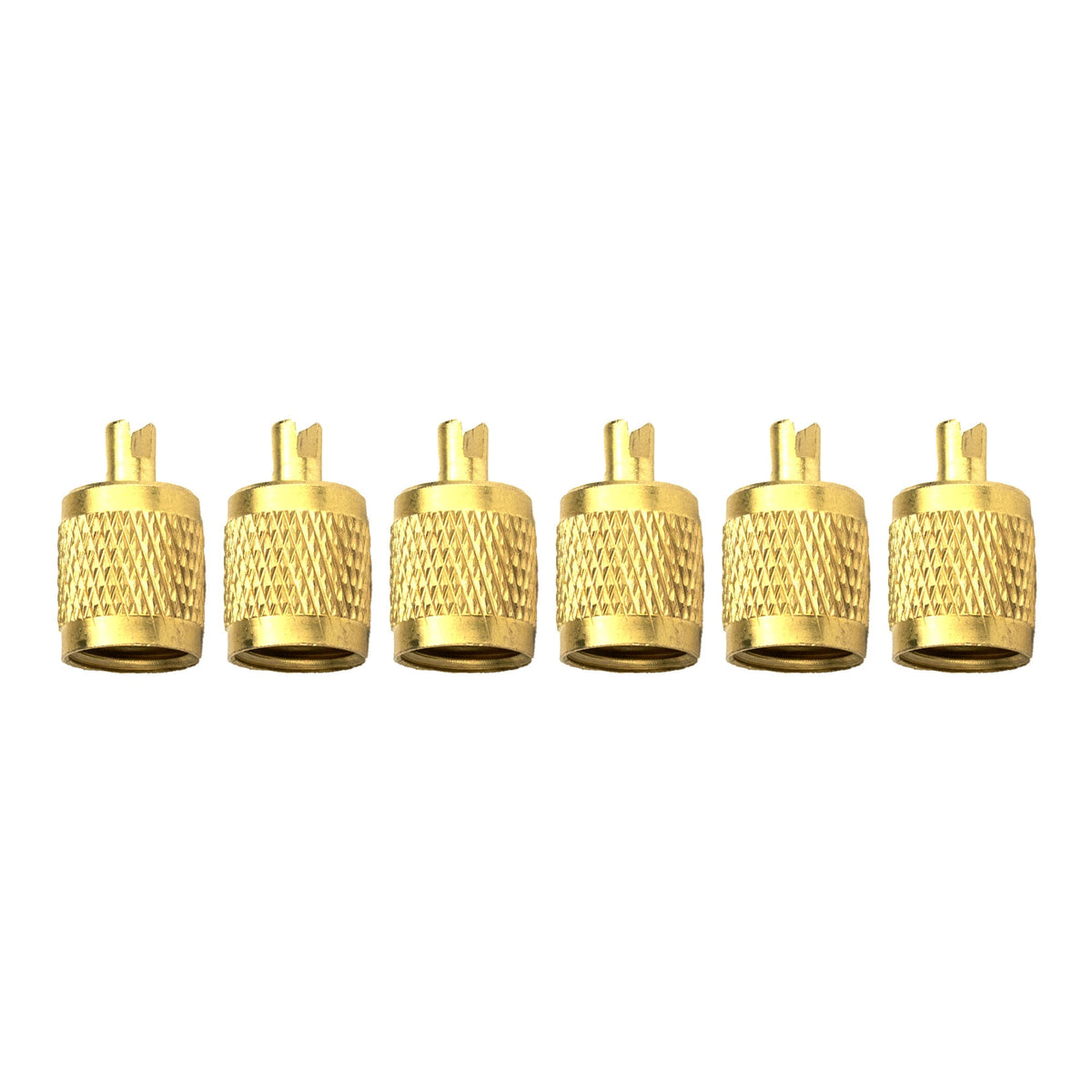 HCPRO HCBC1/4 Brass Service Port Cap – 1/4" SAE, Valve Depressor, 6-Pack — view 8