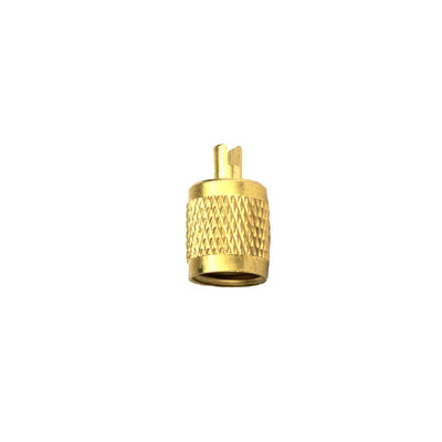 HCPRO HCBC1/4 Brass Service Port Cap – 1/4" SAE, Valve Depressor, 6-Pack