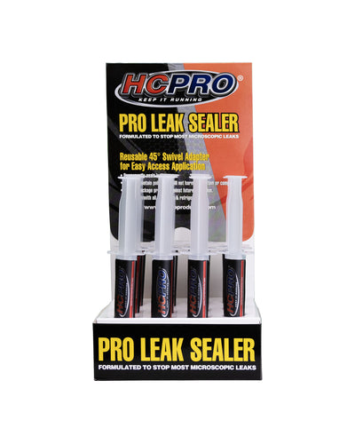HCLEAK12R Automotive A/C Leak Sealer Kit – 12 x 0.25 oz Syringes, 45° Swivel Adapter