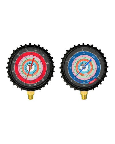 HCPRO BK-RG80C-HVAC 80 mm Replacement Gauge – R410A/R22/R404A/R134a, PSI/°C