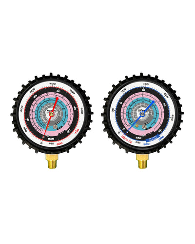 HCPRO BK-RG80-A2L 80 mm Replacement Gauge – R32/R410A/R454B, PSI °F/°C