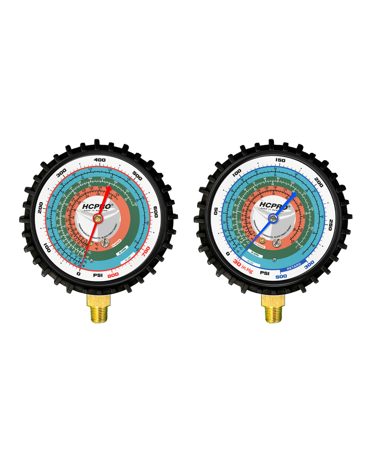 HCPRO BK-RG80-HC 80 mm Hydrocarbon Replacement Gauge – R32/R290/R600a, PSI °F/°C