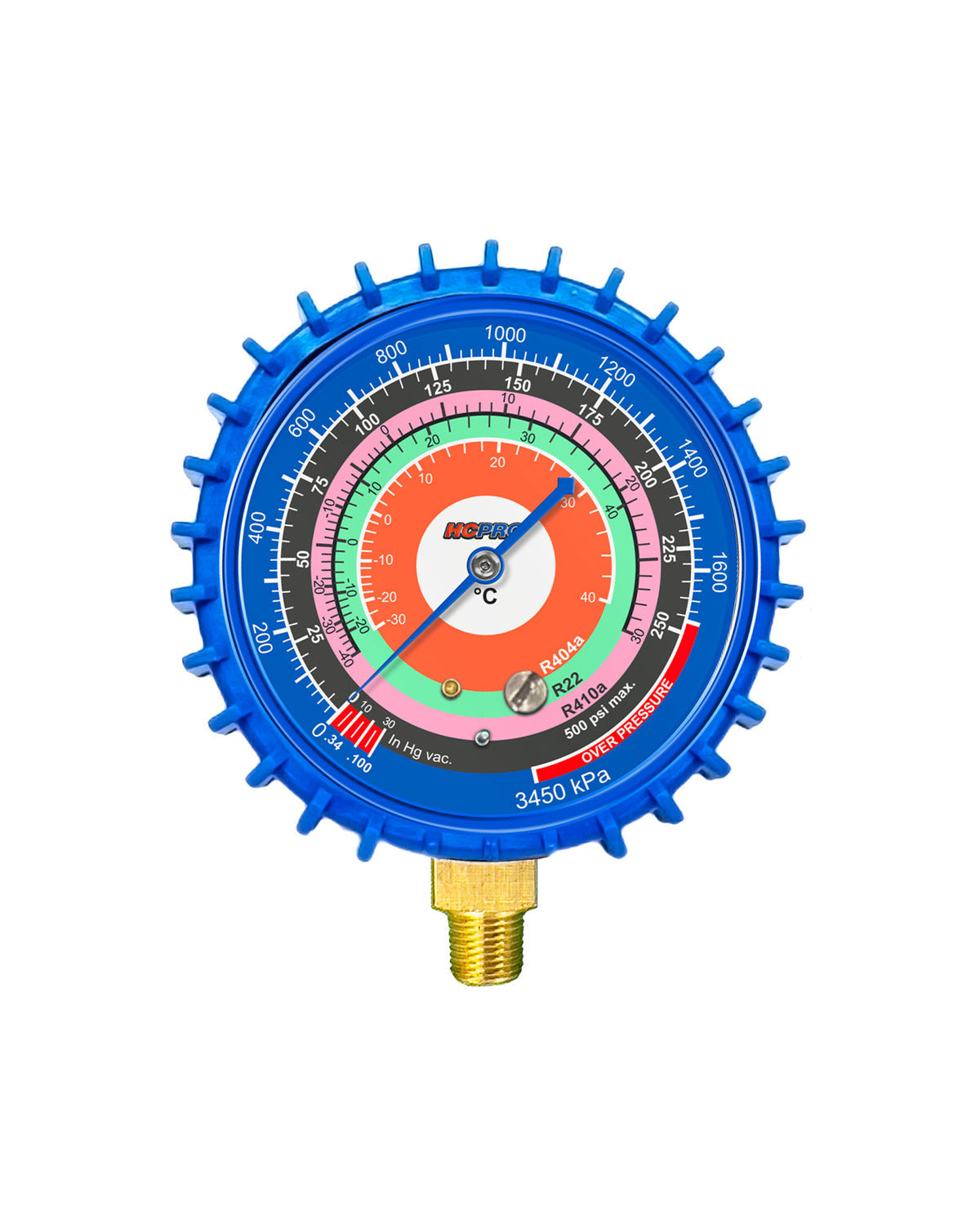 HCPRO BK-RG68C 68 mm Replacement Gauge – R410A/R22/R404A, PSI/°C — view 10