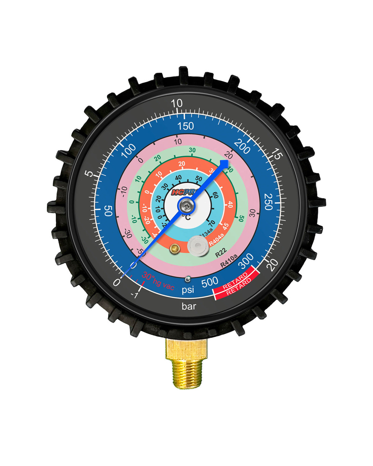 HCPRO BK-RG80C-HVAC 80 mm Replacement Gauge – R410A/R22/R404A/R134a, PSI/°C — view 10