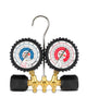 HCPRO HC-BK2V2YF5 R1234YF A/C Manifold Set – 80 mm Gauges, 5 ft Hoses, Quick Couplers