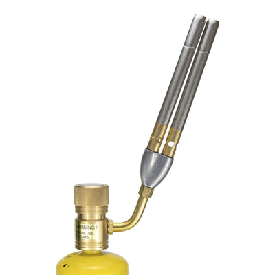 HCPRO HC-BZT2 Blaze 2-Tip Swivel Torch, 3,600°F Dual-Jet Flame, MAP-Pro/Propane