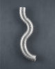 Lambro 293L 3″ x 8′ Flexible Semi-Rigid Aluminum Duct – One End Crimped