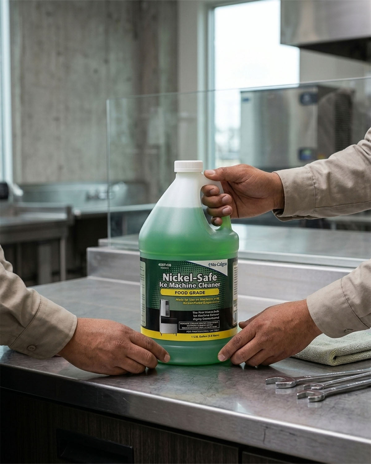 Ice Machine Cleaner Nu-Calgon 4287-08 Nickel-Safe 1 Gallon Descaler