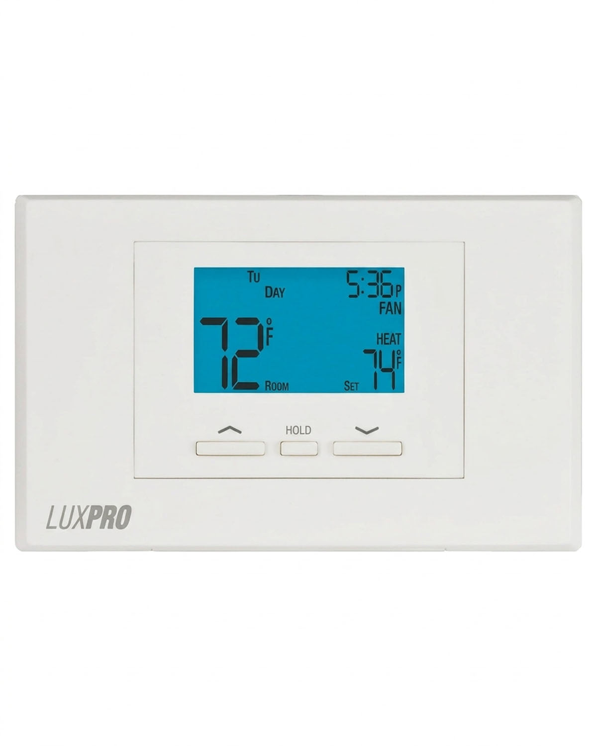 LUX Pro P521U Programmable Thermostat 5/2 Programming (2 Heat - 1 Cool)