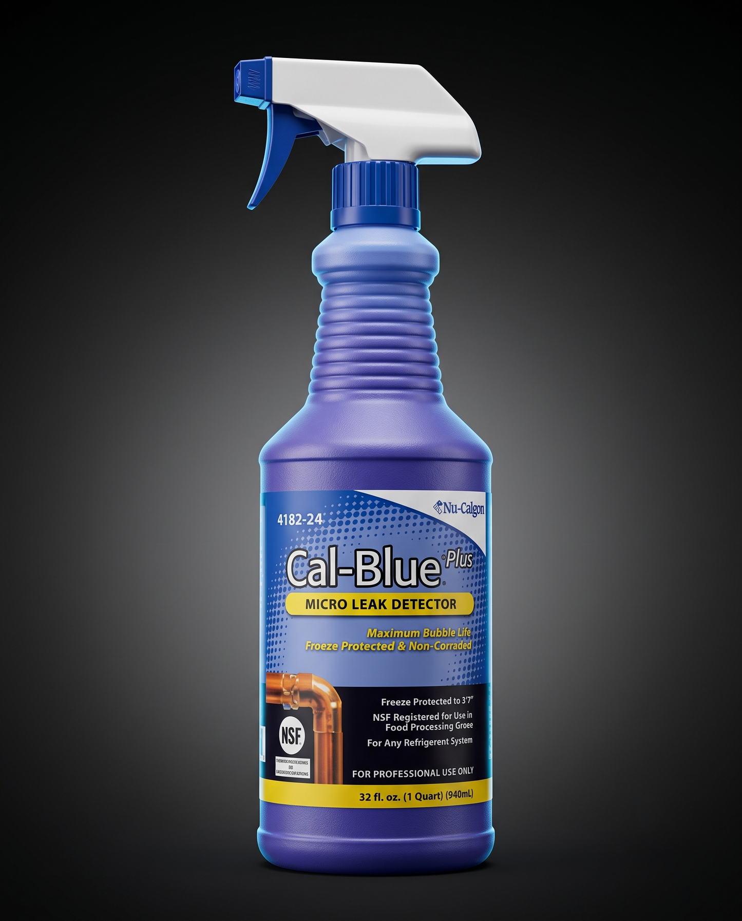 Gas Leak Detector Nu-Calgon Cal-Blue Plus 32 oz – Leak Test Fluid