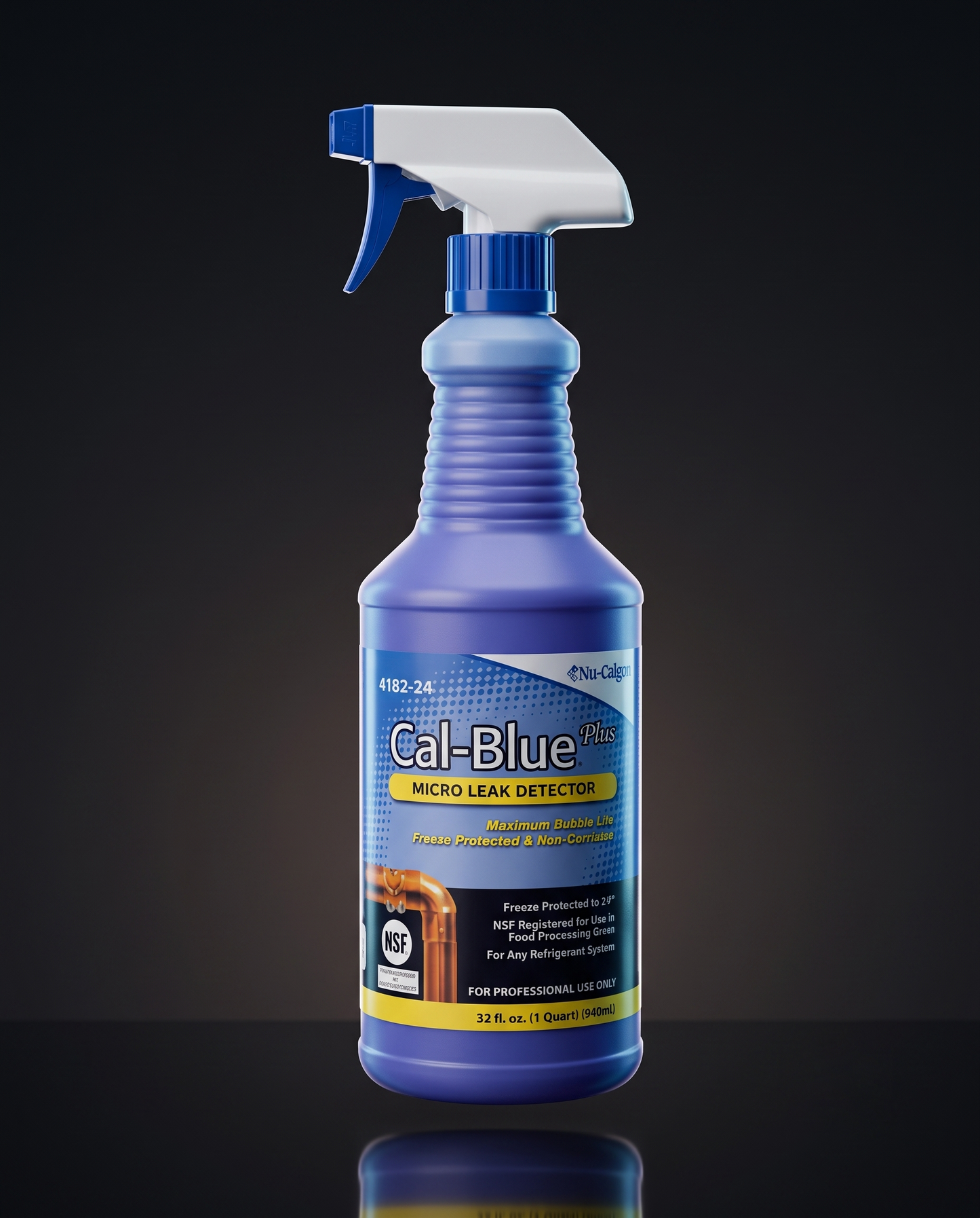 Gas Leak Detector Nu-Calgon Cal-Blue Plus 32 oz – Leak Test Fluid