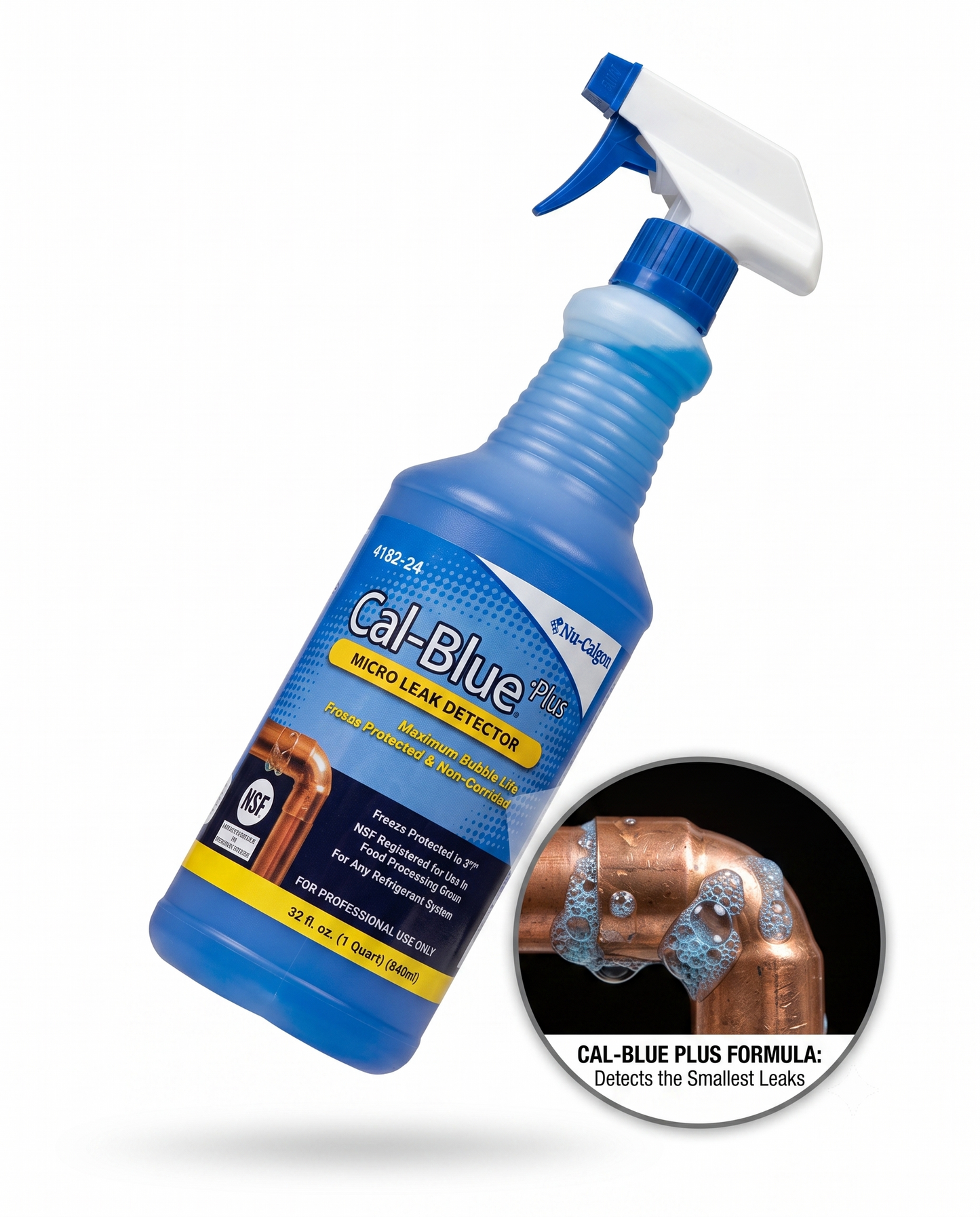 Gas Leak Detector Nu-Calgon Cal-Blue Plus 32 oz – Leak Test Fluid