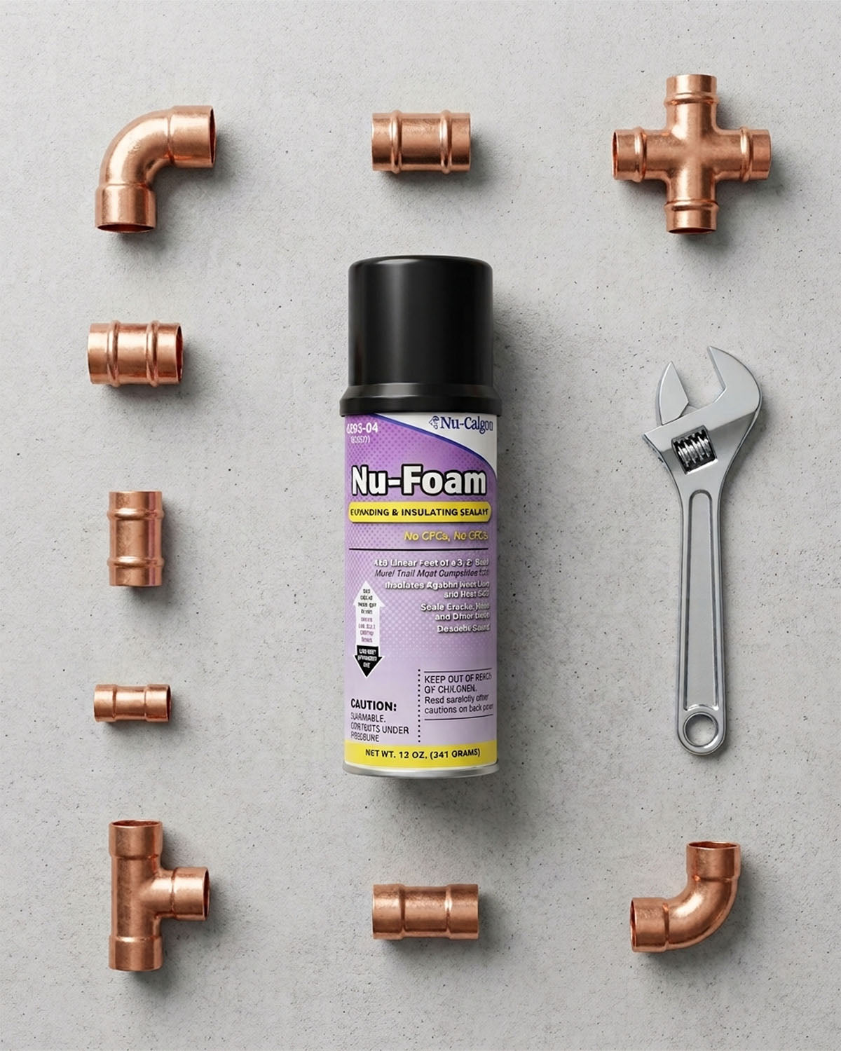 NU-CALGON 4293-04 Nu-Foam, Spray Foam Sealant, 12 oz. Aerosol can