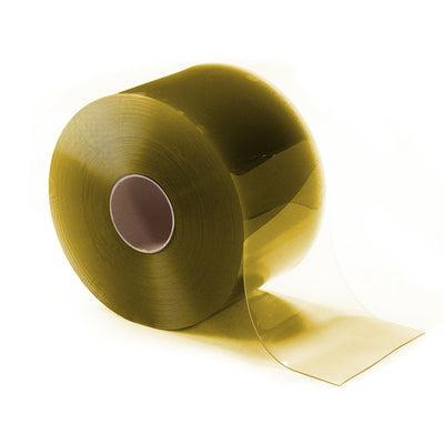 XPS Tech Yellow Anti-Insect PVC Strip Smooth, Clear Curtain Roll – 0.080", 300 ft