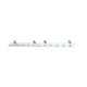 Strip Curtain Hardware XPS Tech Bullet Polymer 24" Wide White Rail for PVC strip curtains in commercial settings.