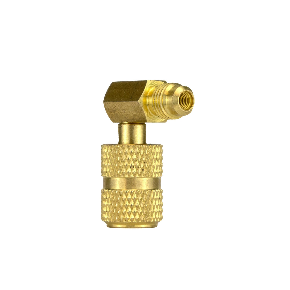 HCPRO HCABB516 90° Anti-Blowback Swivel Adapter – 5/16" x 1/4" SAE, R410A