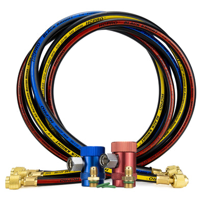 HCPRO PH5BKYF 1/4" x 5 ft Charging Hose Set + R1234YF Quick Couplers – Mobile A/C