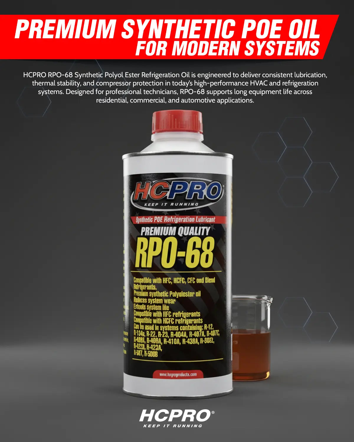 RPO-68 Synthetic Polyol Ester Refrigeration Oil image 1 — view 2