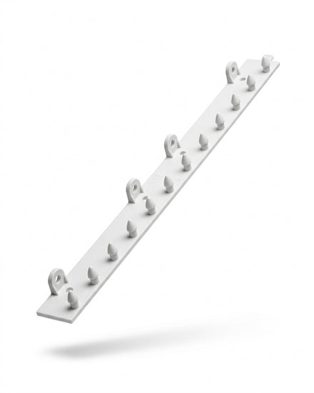 XPS Tech bullet polymer strip curtain mounting rail, 24 in wide, white