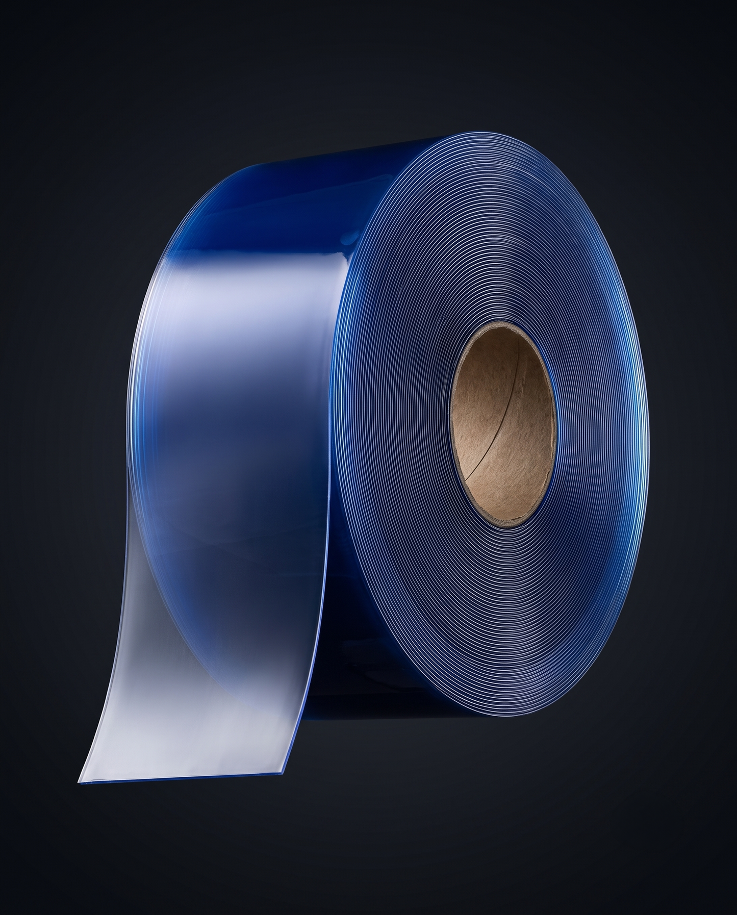 XPS Tech Blue PVC Strip Curtain Roll – 8" × 0.080" × 300 ft, Smooth