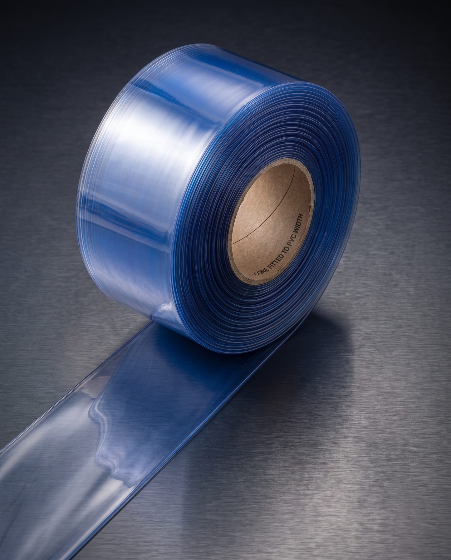 XPS Tech Blue PVC Strip Curtain Roll – 8" × 0.080" × 300 ft, Smooth