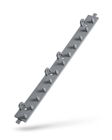 XPS Tech bullet polymer strip curtain mounting rail, 24 in wide, gray