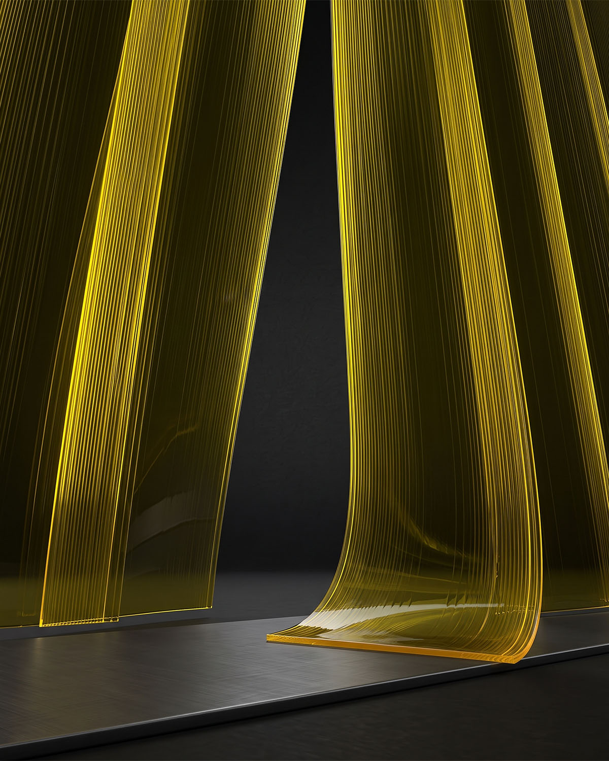 XPS Tech yellow anti insect PVC strip curtain roll, 0.080 in thick, 300 ft — view 3