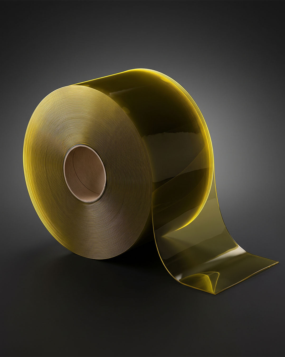 XPS Tech yellow anti insect PVC strip curtain roll, 0.080 in thick, 300 ft — view 5