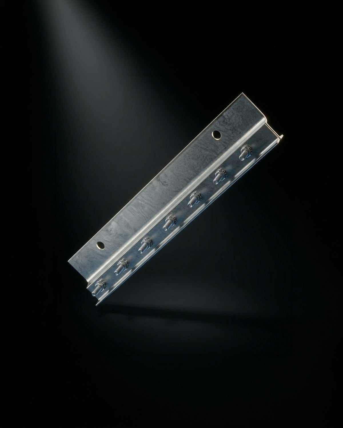 XPS Wall Mount Galvanized Hardware – 50" Rail, 25 Holes, 4 Plates