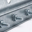 XPS Wall Mount Galvanized Hardware – 50" Rail, 25 Holes, 4 Plates