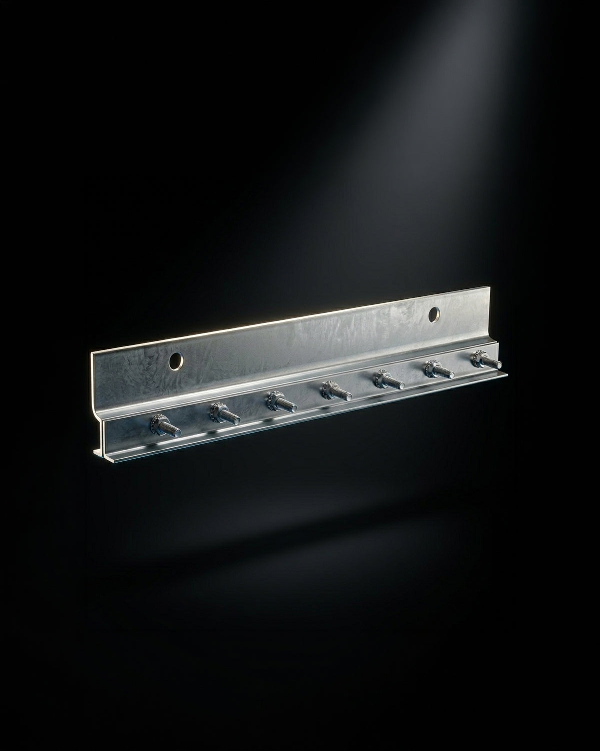 XPS Wall Mount Galvanized Hardware – 50" Rail, 25 Holes, 4 Plates