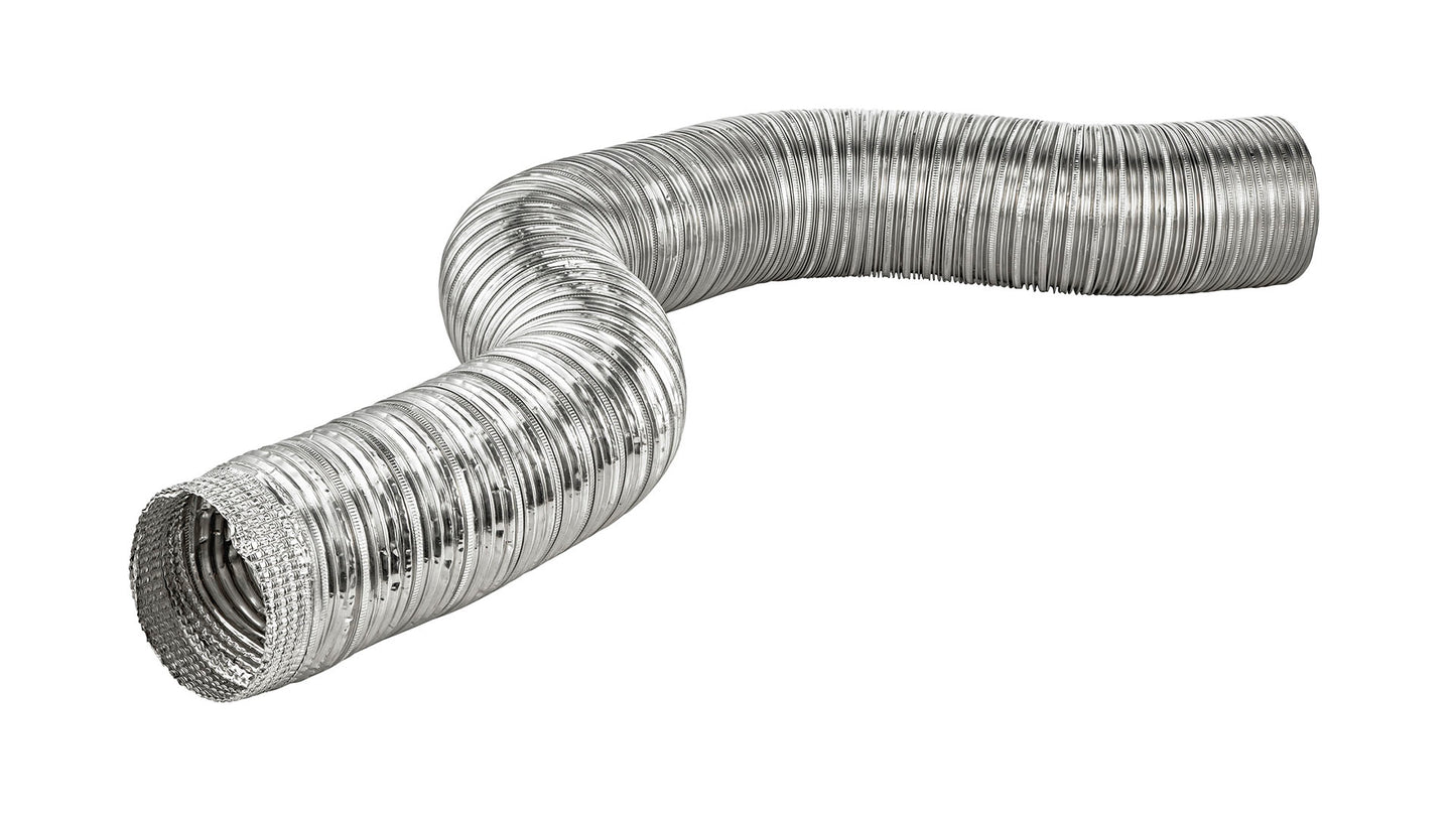 Lambro 293L 3″ x 8′ Flexible Semi-Rigid Aluminum Duct – One End Crimped image 0