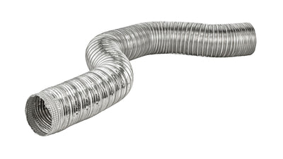 Lambro 293L 3″ x 8′ Flexible Semi-Rigid Aluminum Duct – One End Crimped image 0